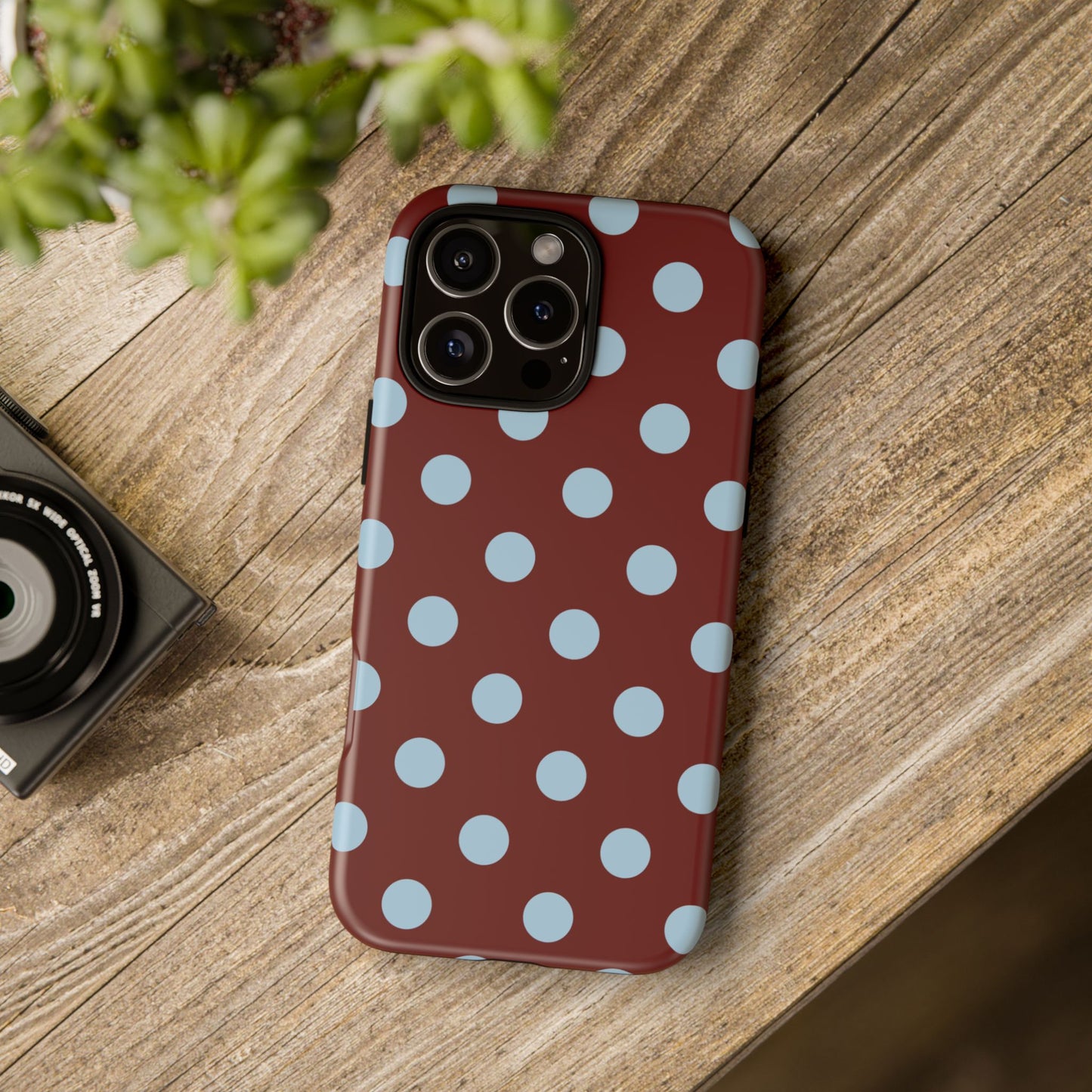 Red and Blue Polka dot