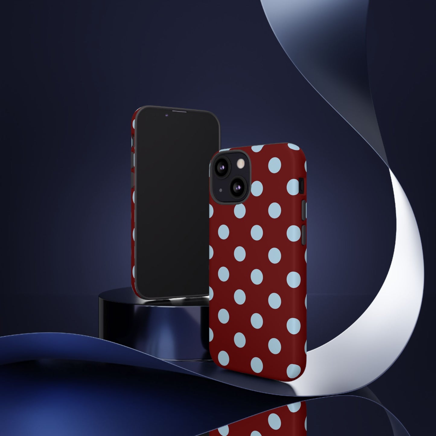 Red and Blue Polka dot