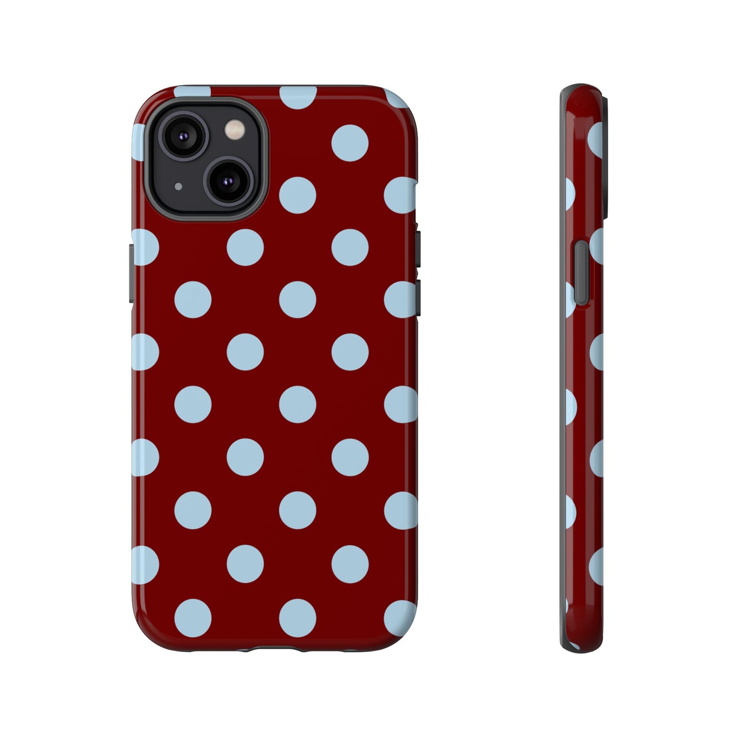 Red and Blue Polka dot