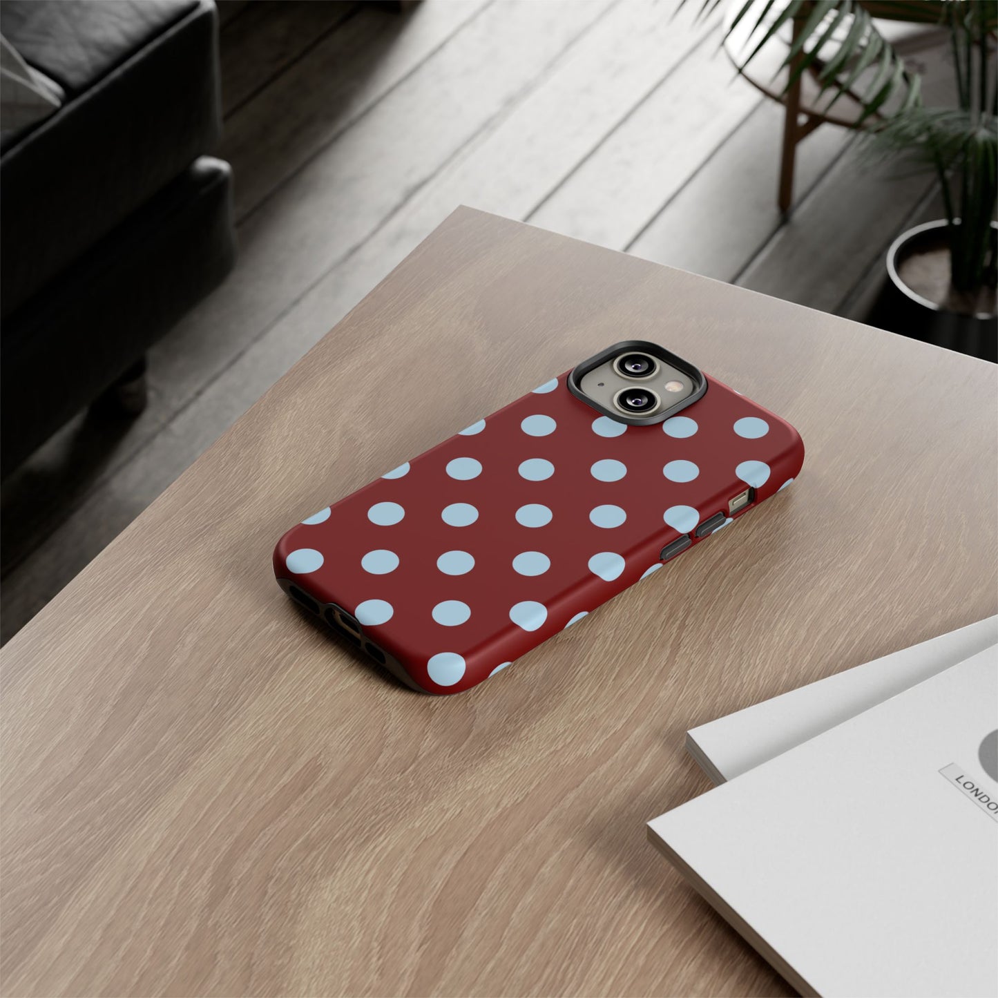 Red and Blue Polka dot