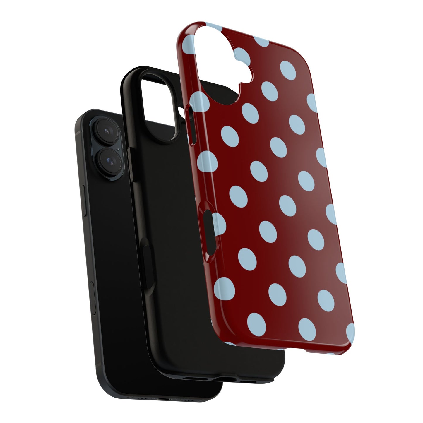 Red and Blue Polka dot