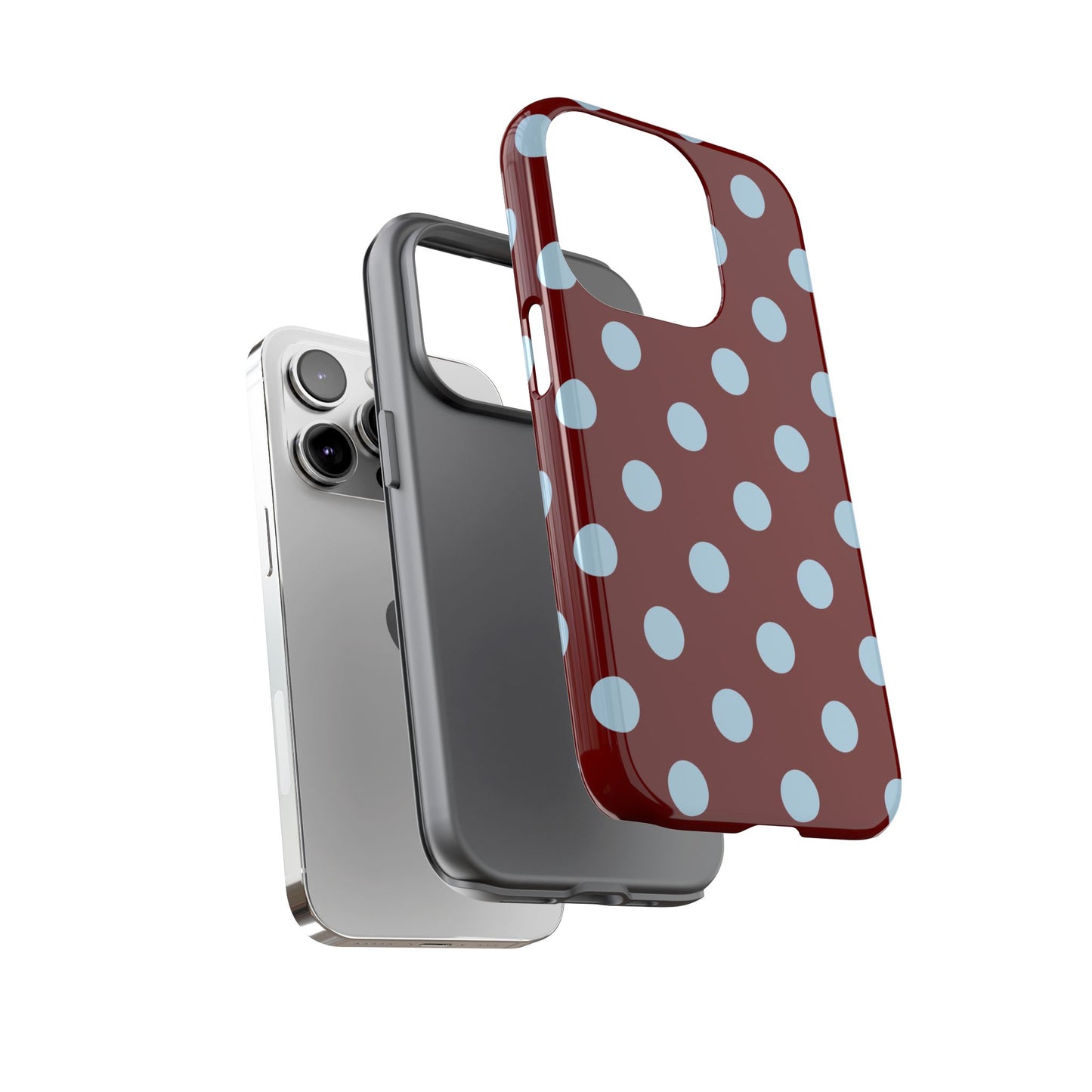Red and Blue Polka dot