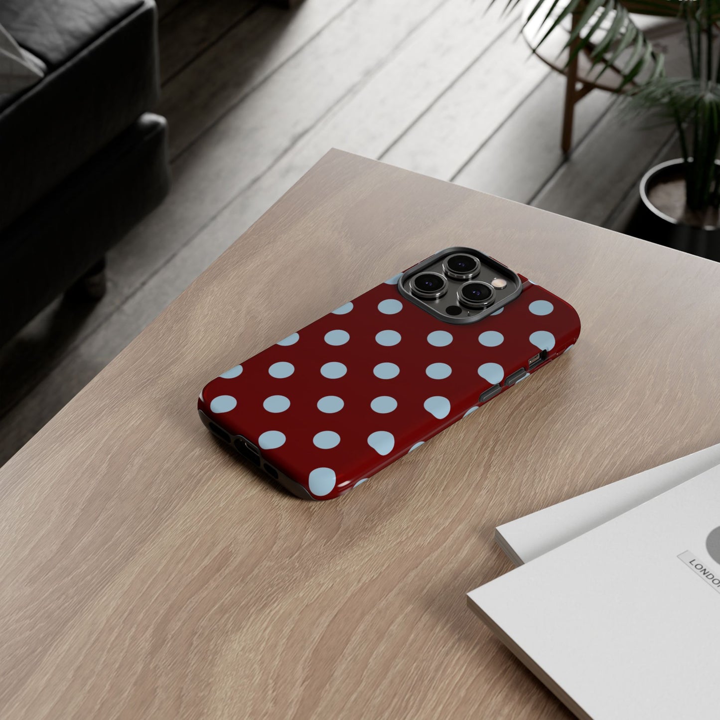 Red and Blue Polka dot