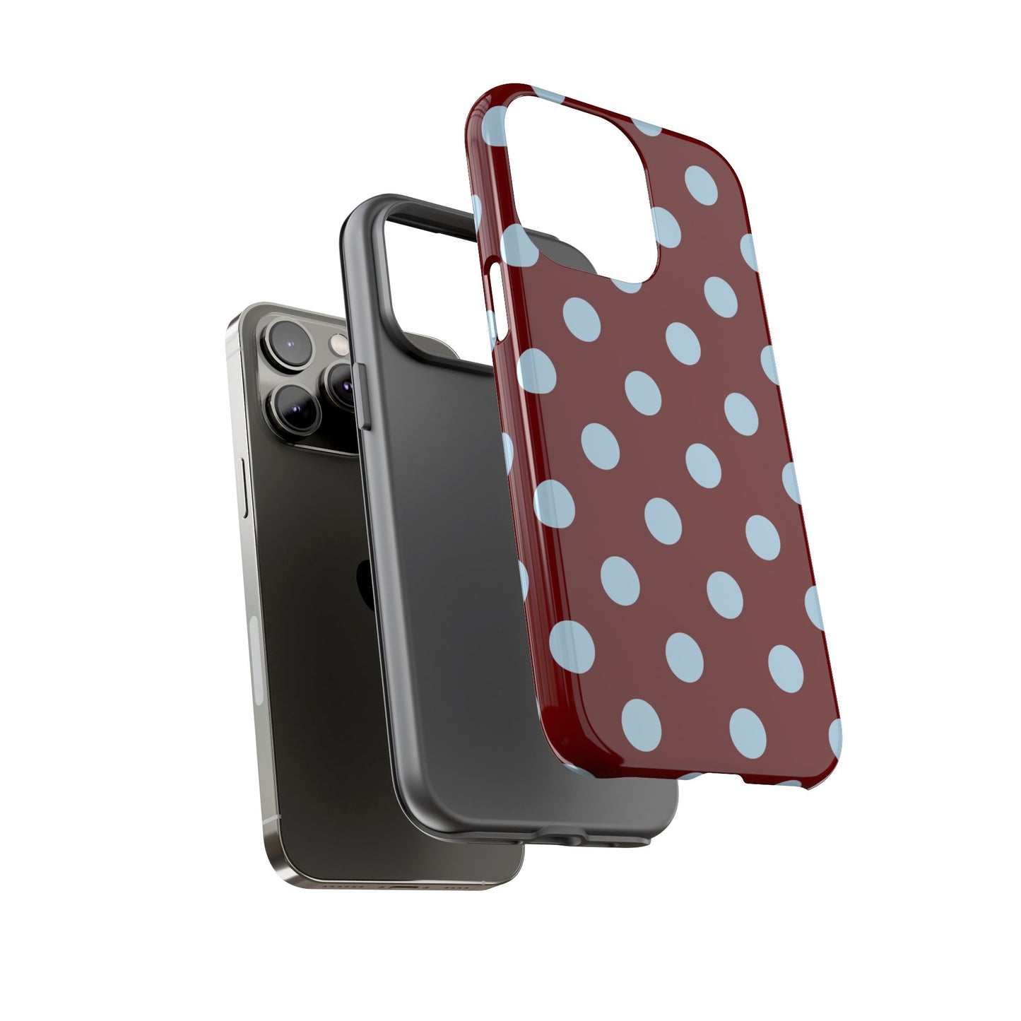 Red and Blue Polka dot