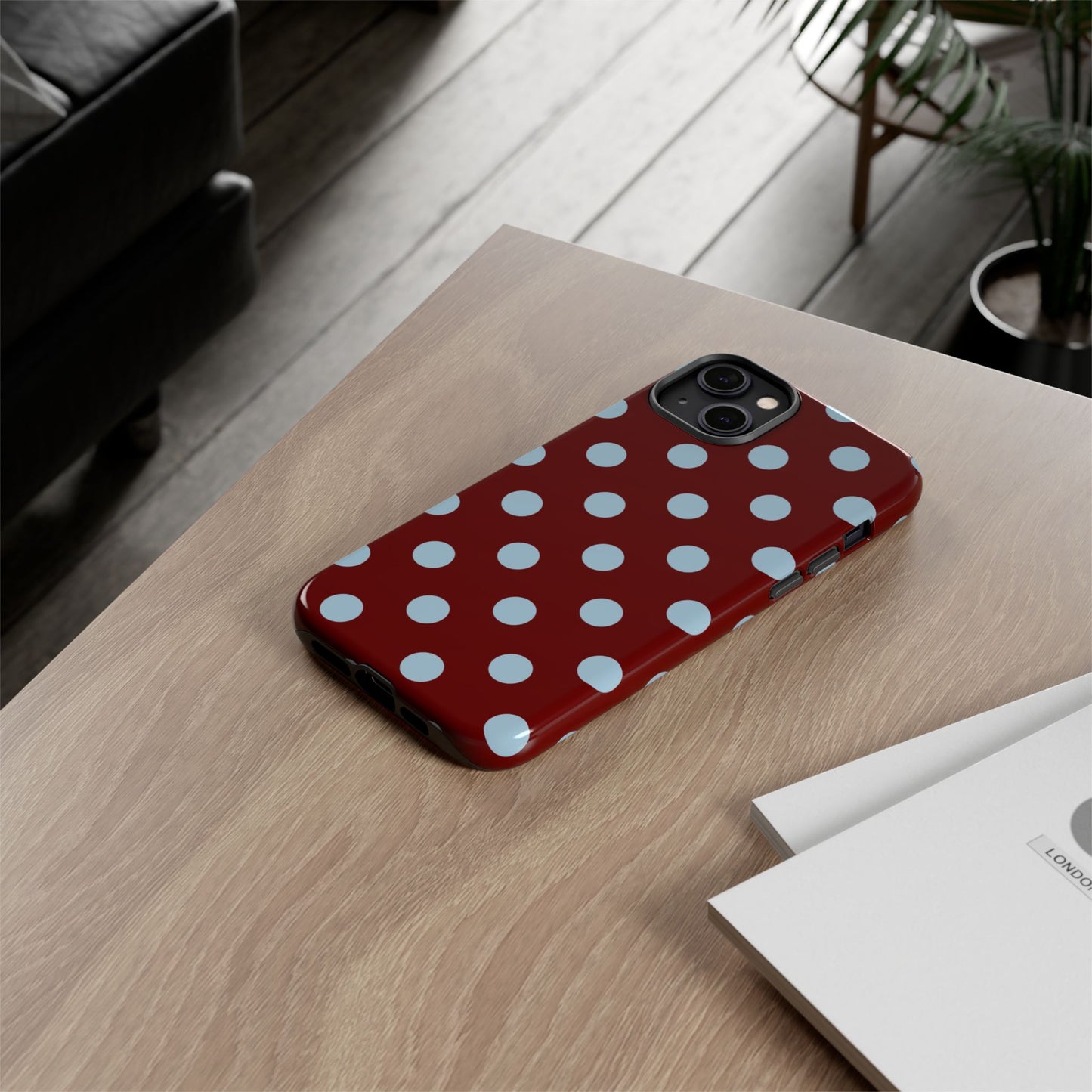 Red and Blue Polka dot