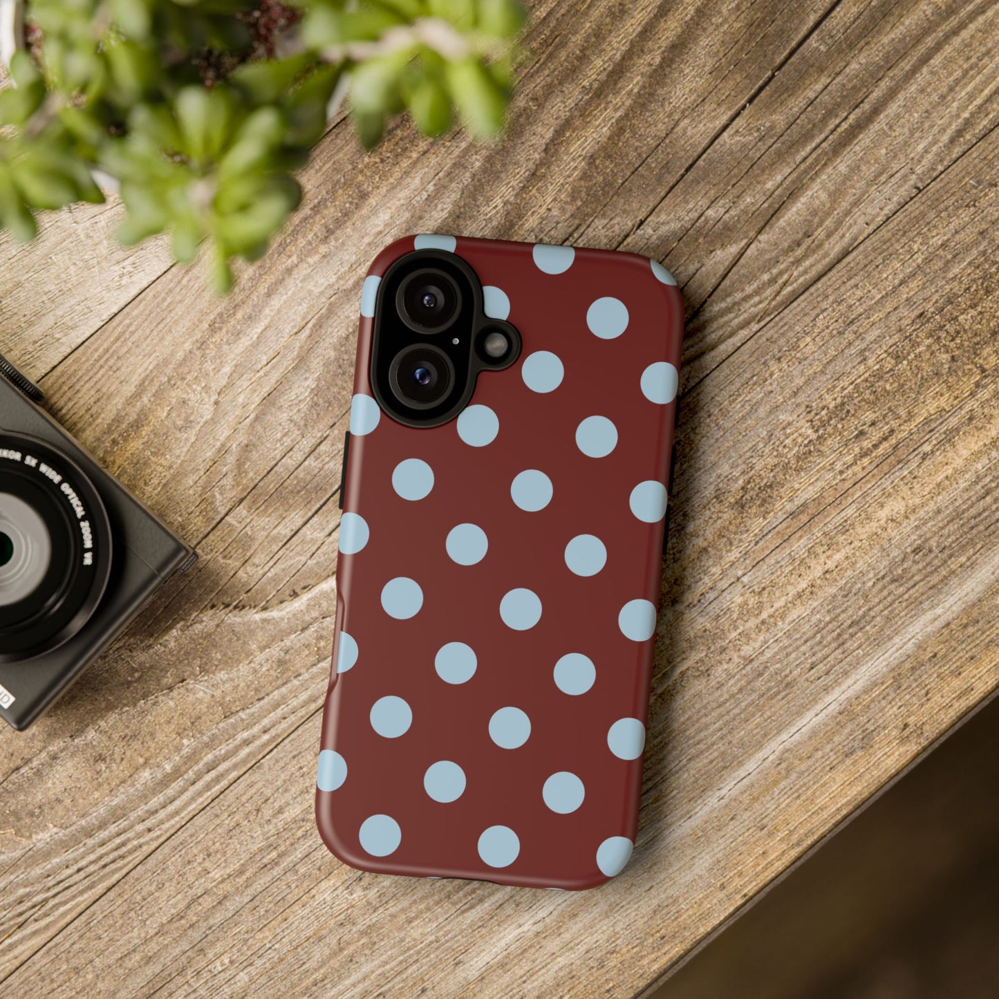 Red and Blue Polka dot