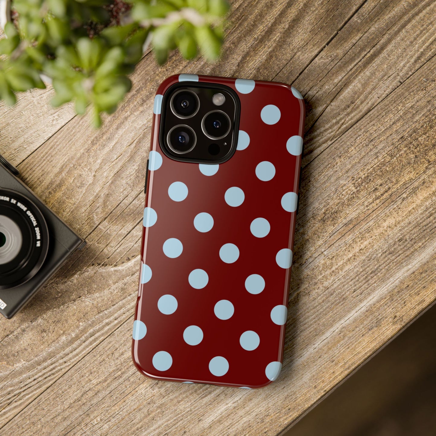 Red and Blue Polka dot