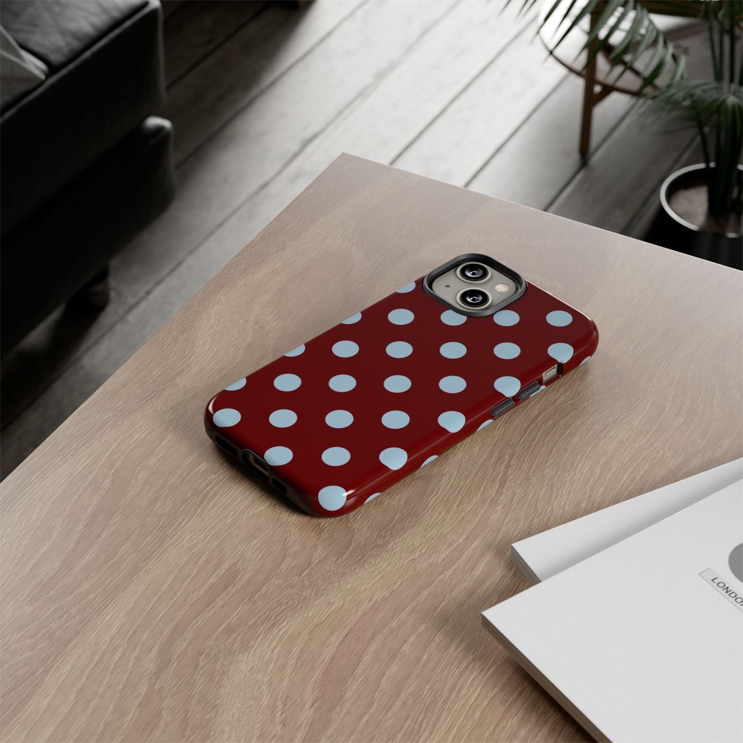 Red and Blue Polka dot