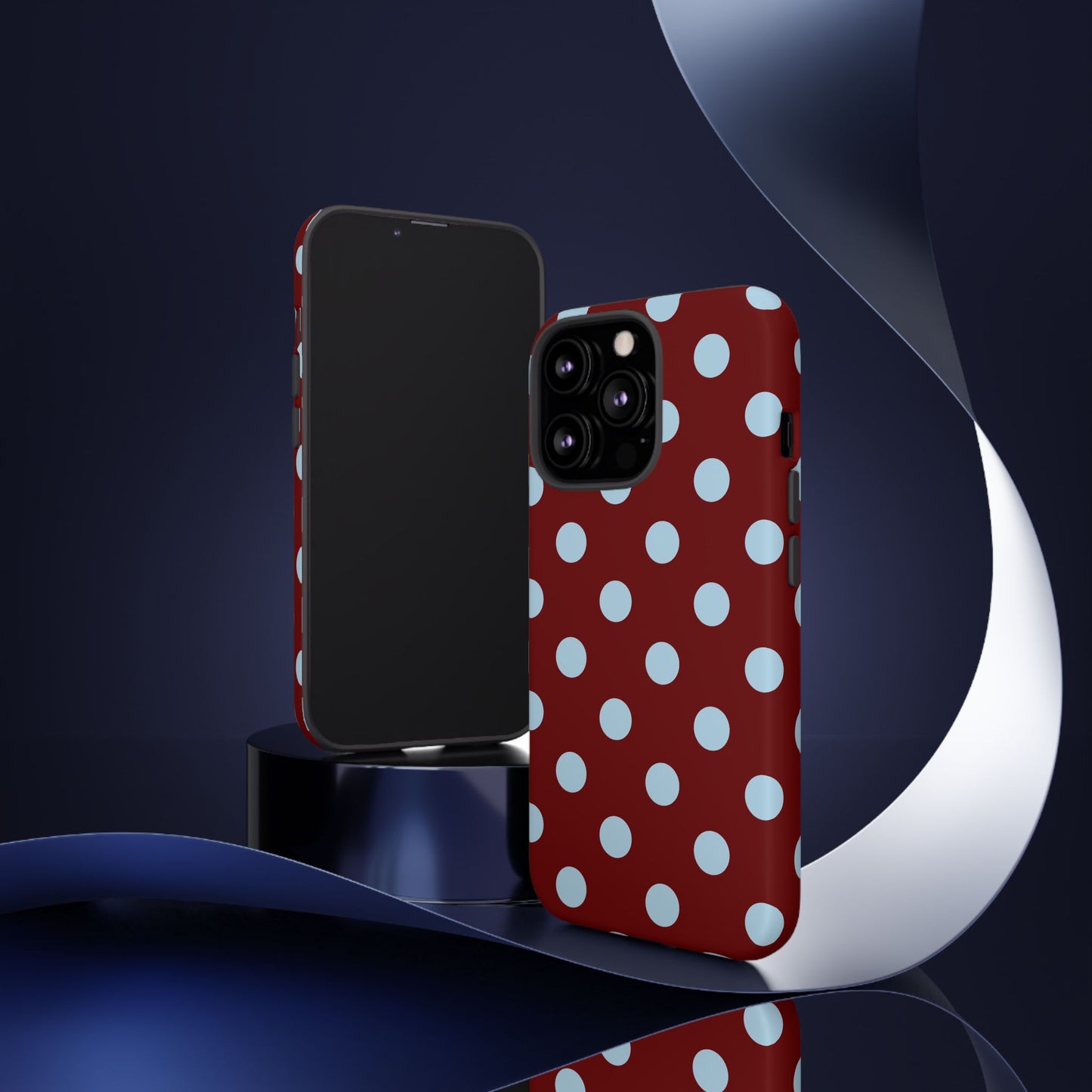 Red and Blue Polka dot