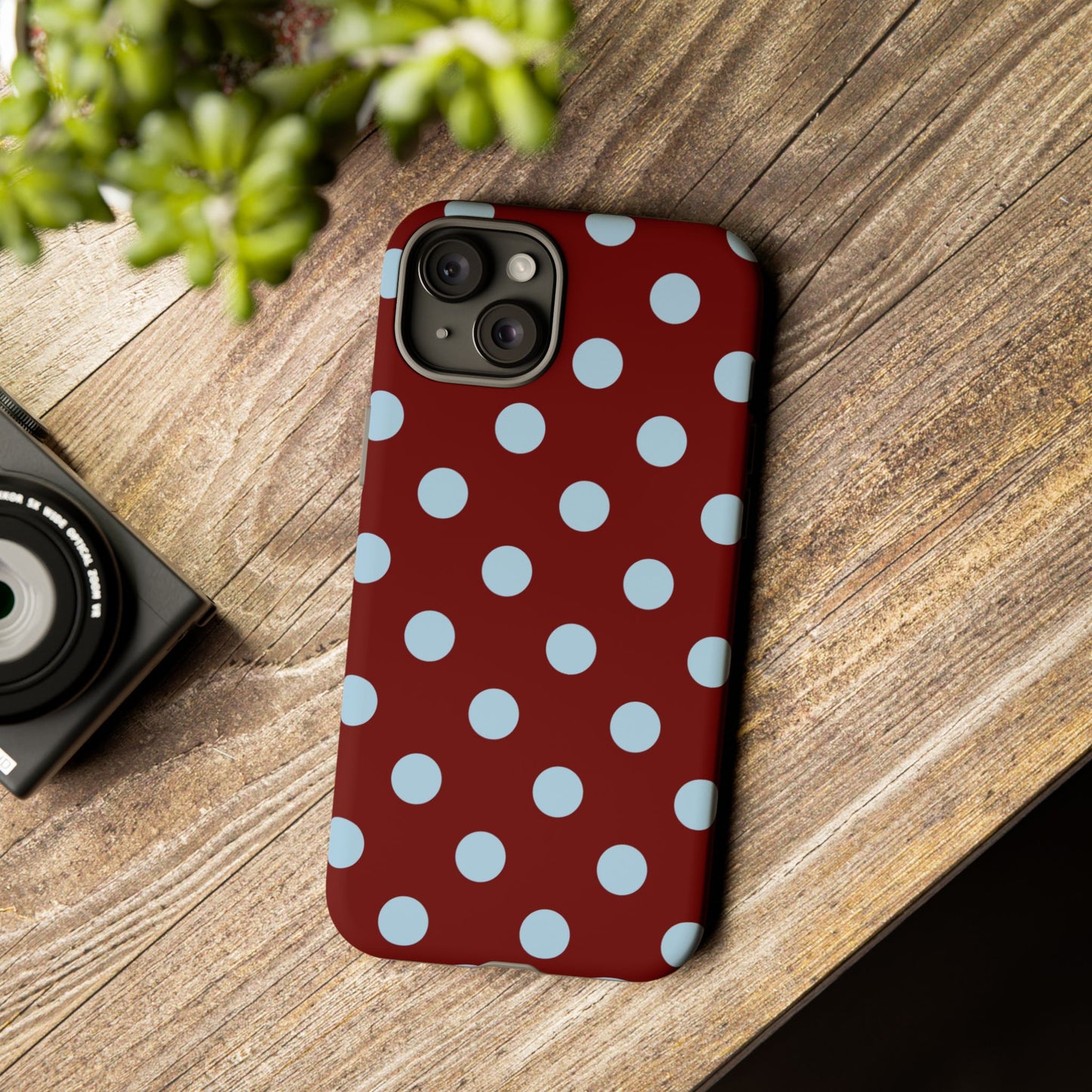 Red and Blue Polka dot