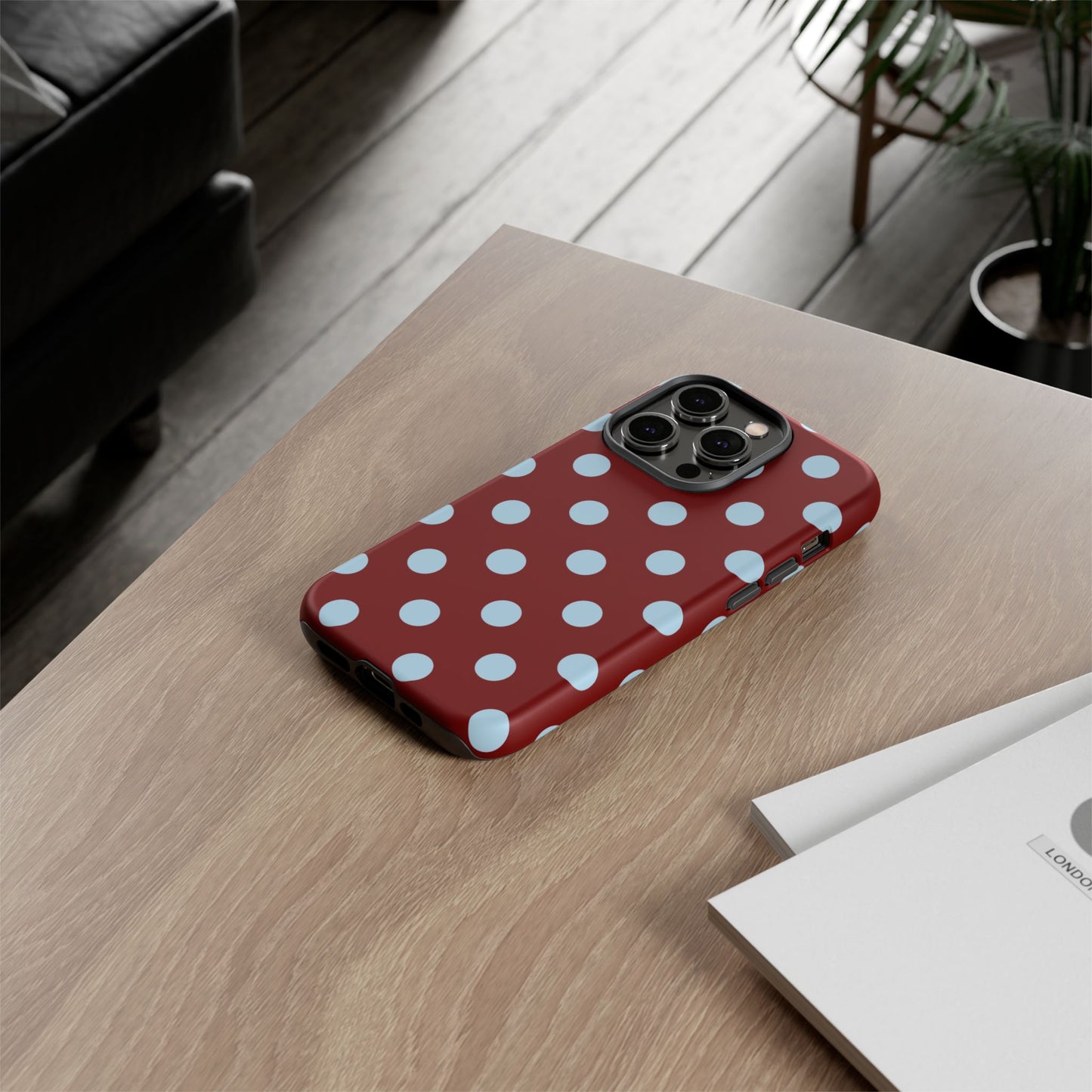 Red and Blue Polka dot