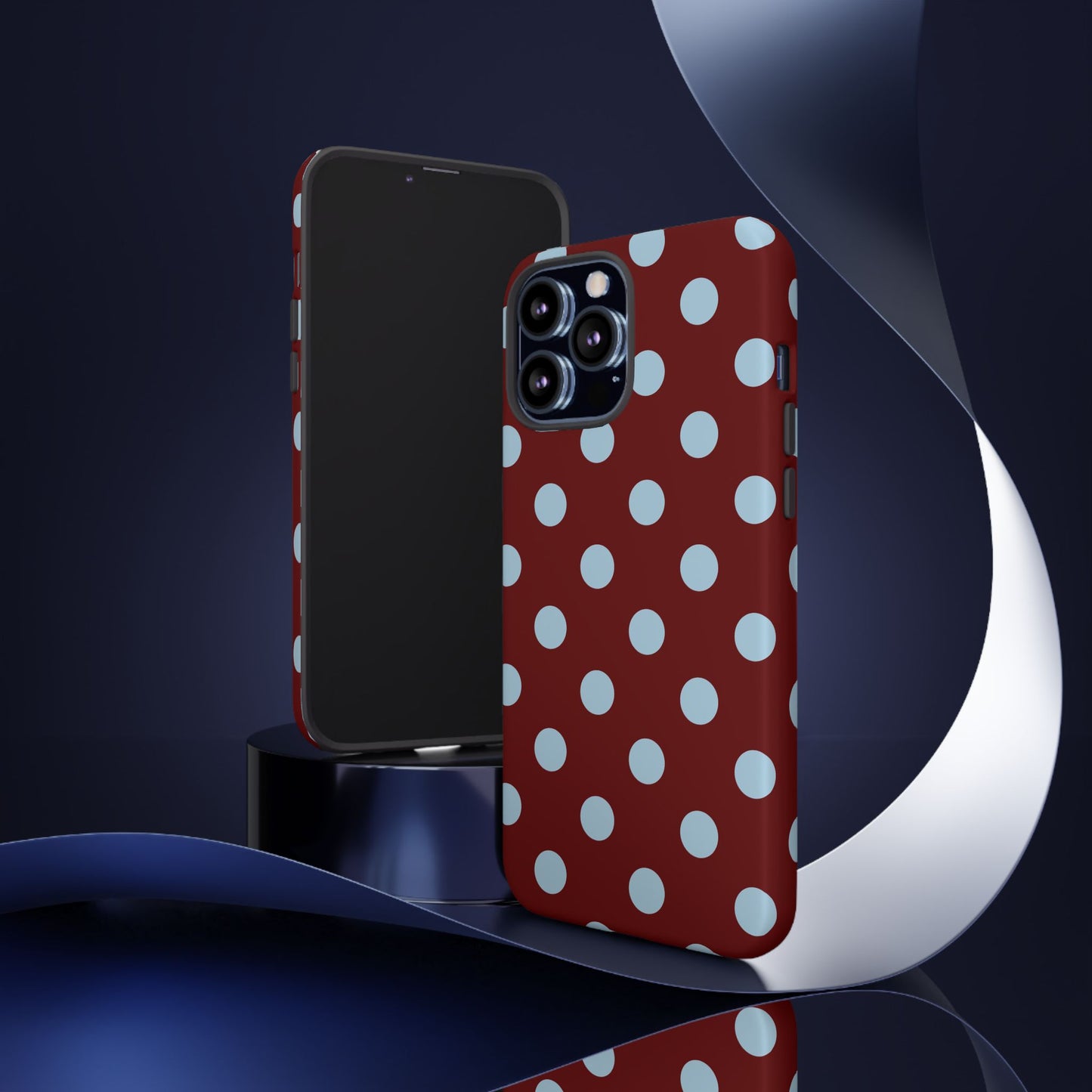 Red and Blue Polka dot