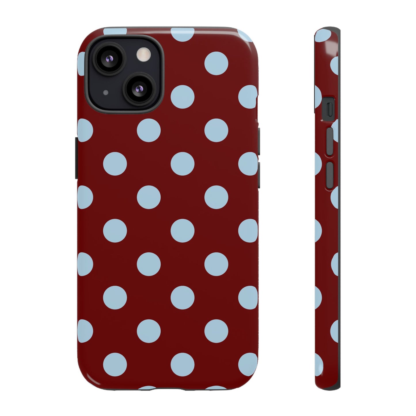 Red and Blue Polka dot