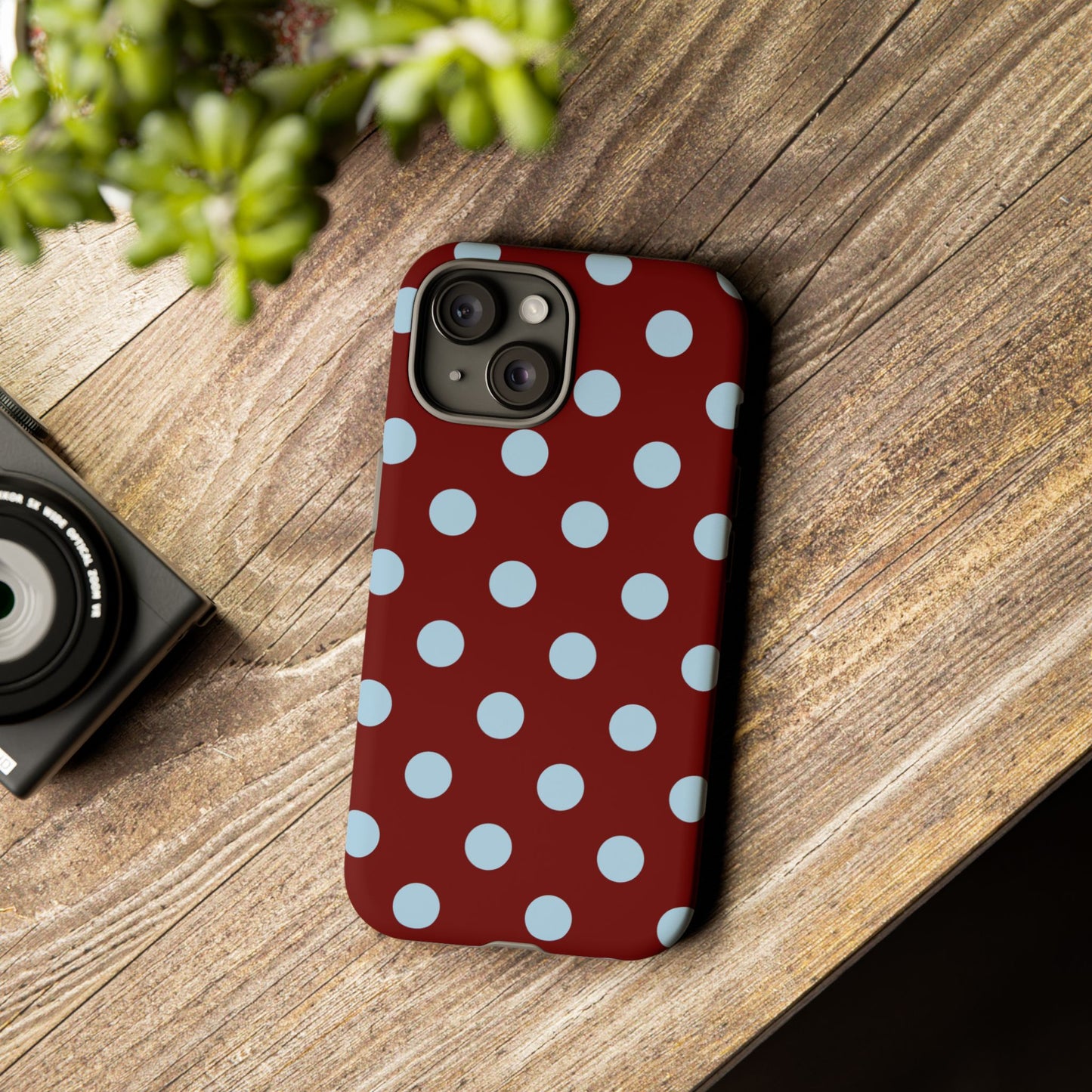 Red and Blue Polka dot