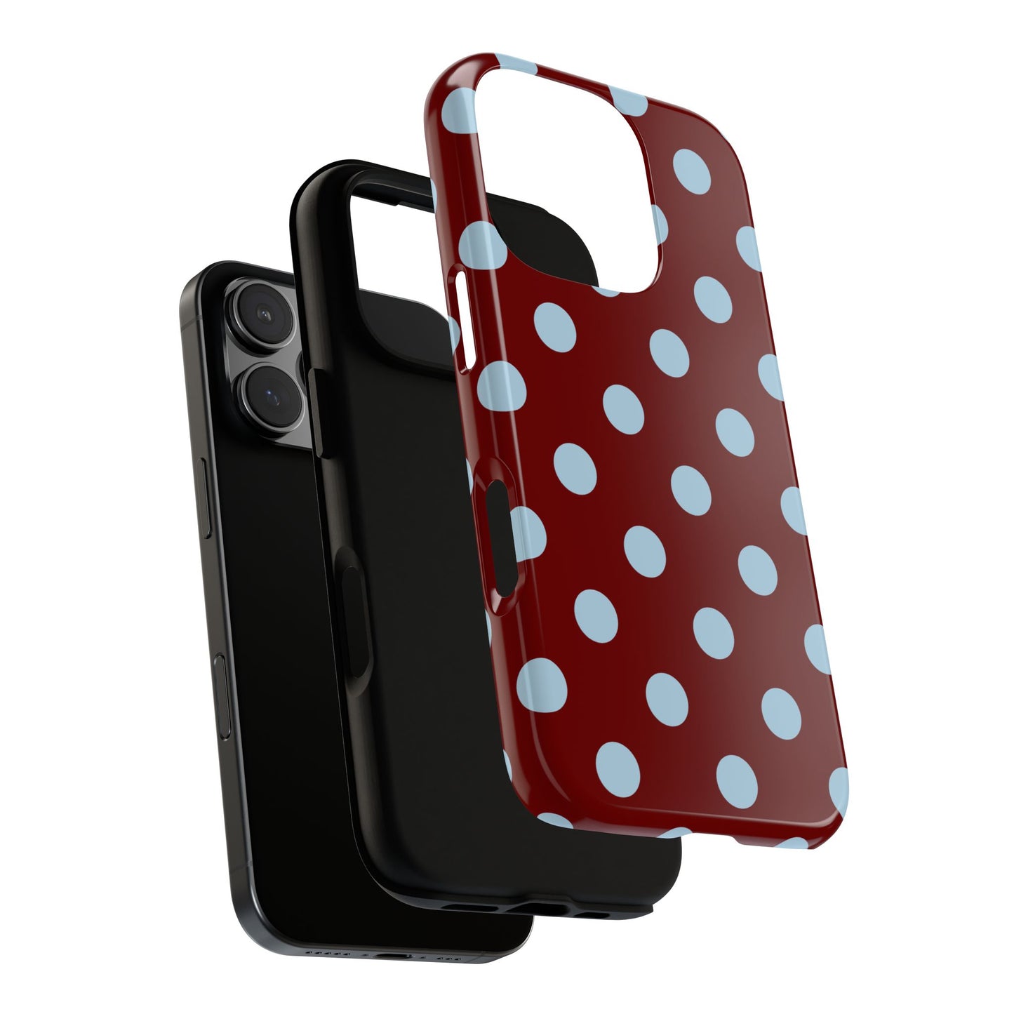 Red and Blue Polka dot