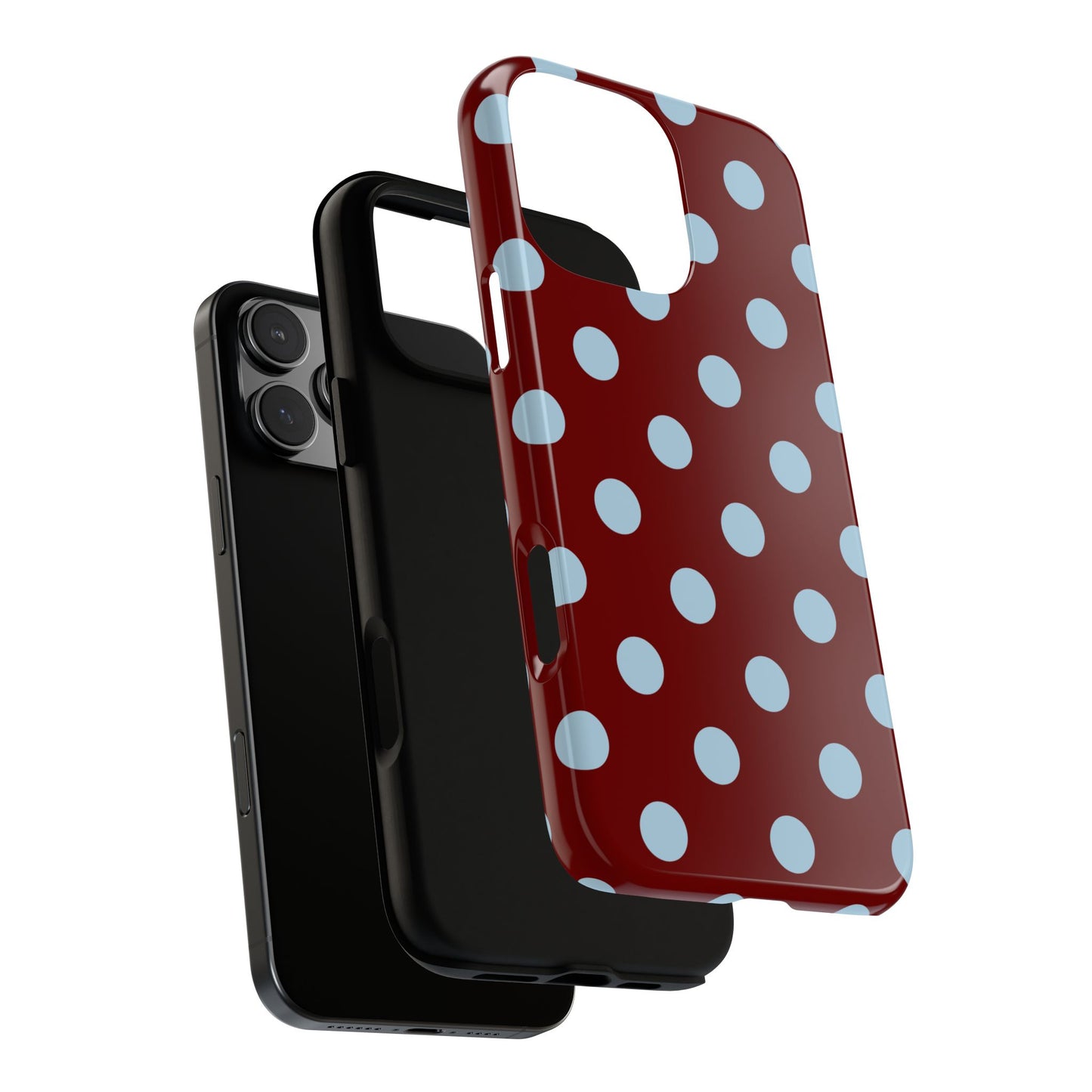 Red and Blue Polka dot