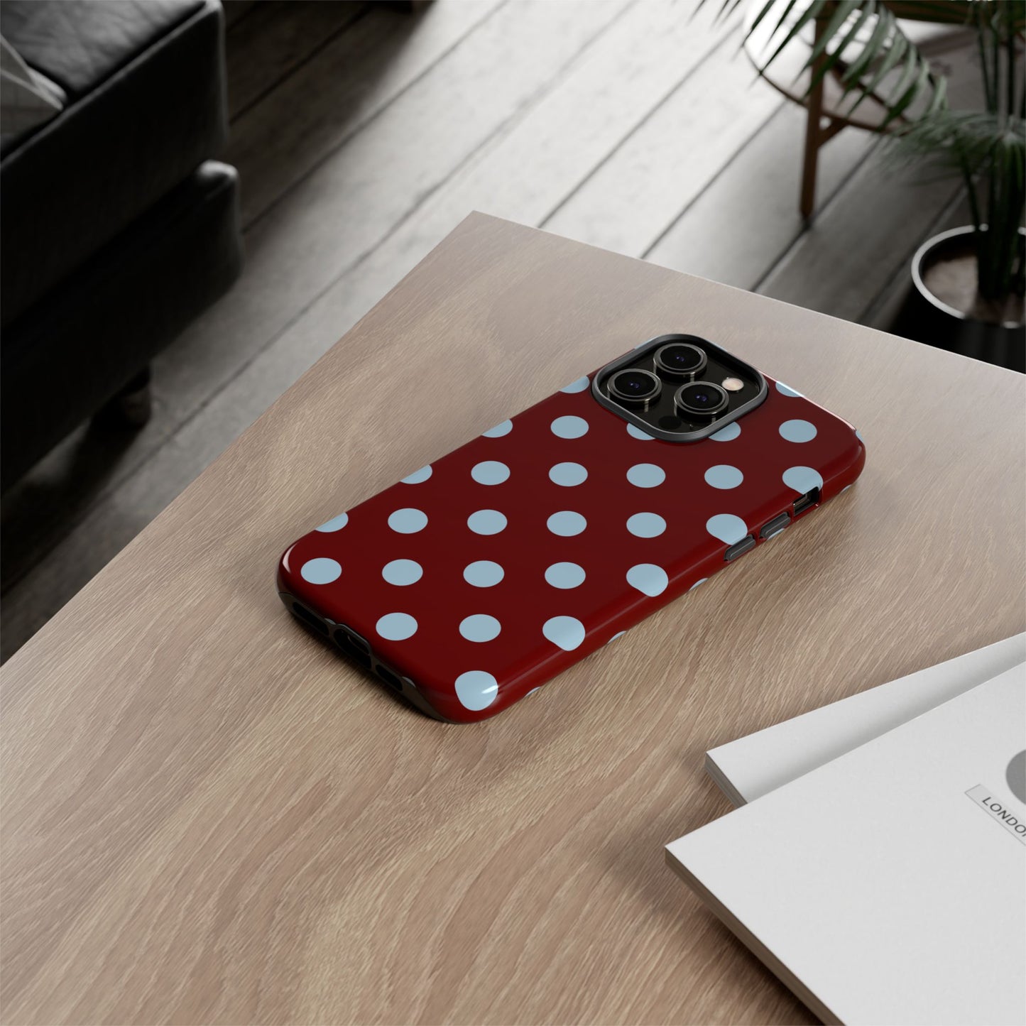 Red and Blue Polka dot