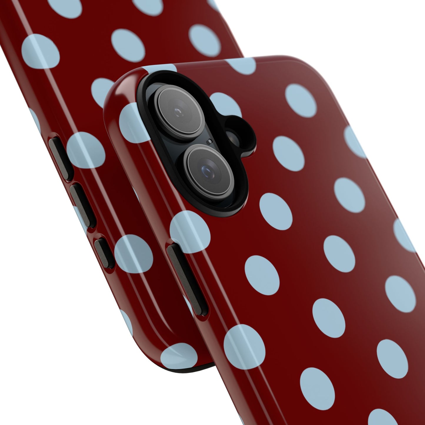 Red and Blue Polka dot