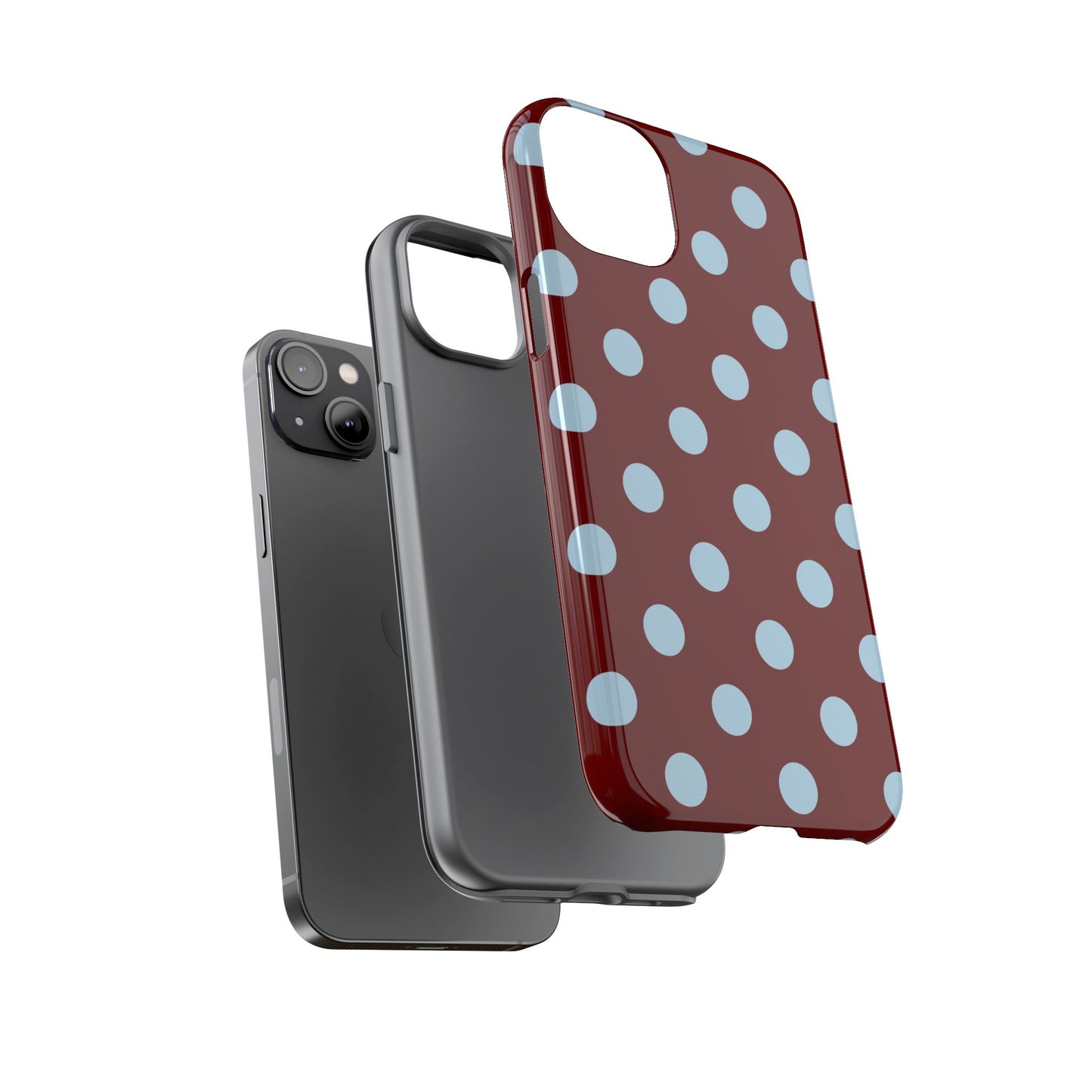 Red and Blue Polka dot
