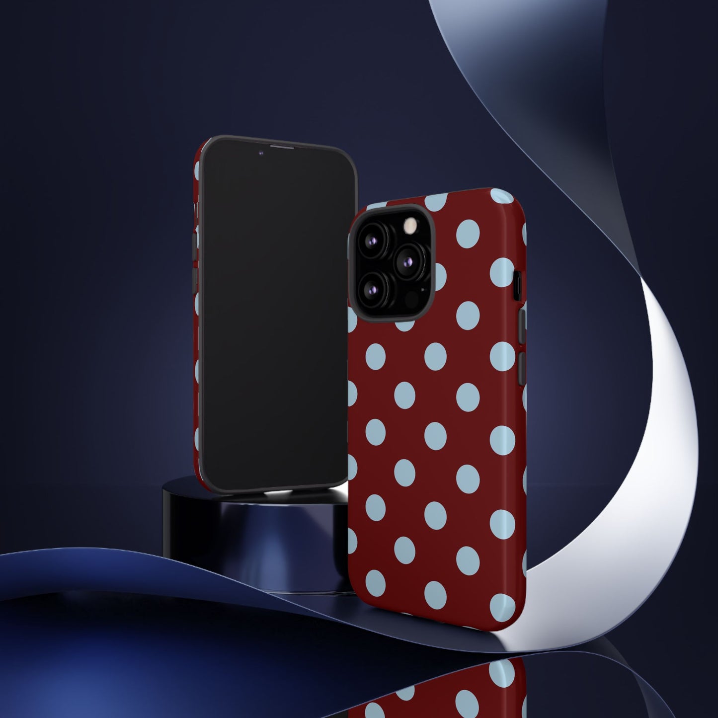 Red and Blue Polka dot