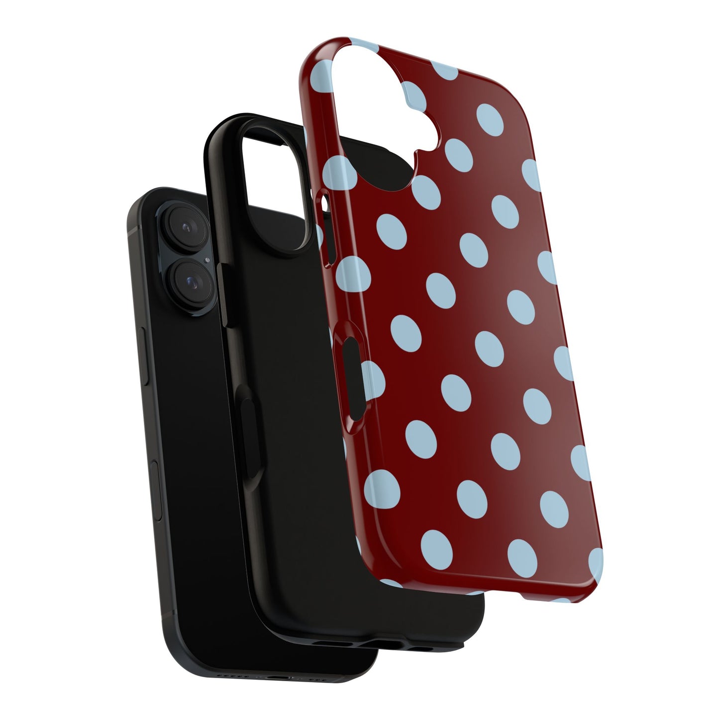 Red and Blue Polka dot