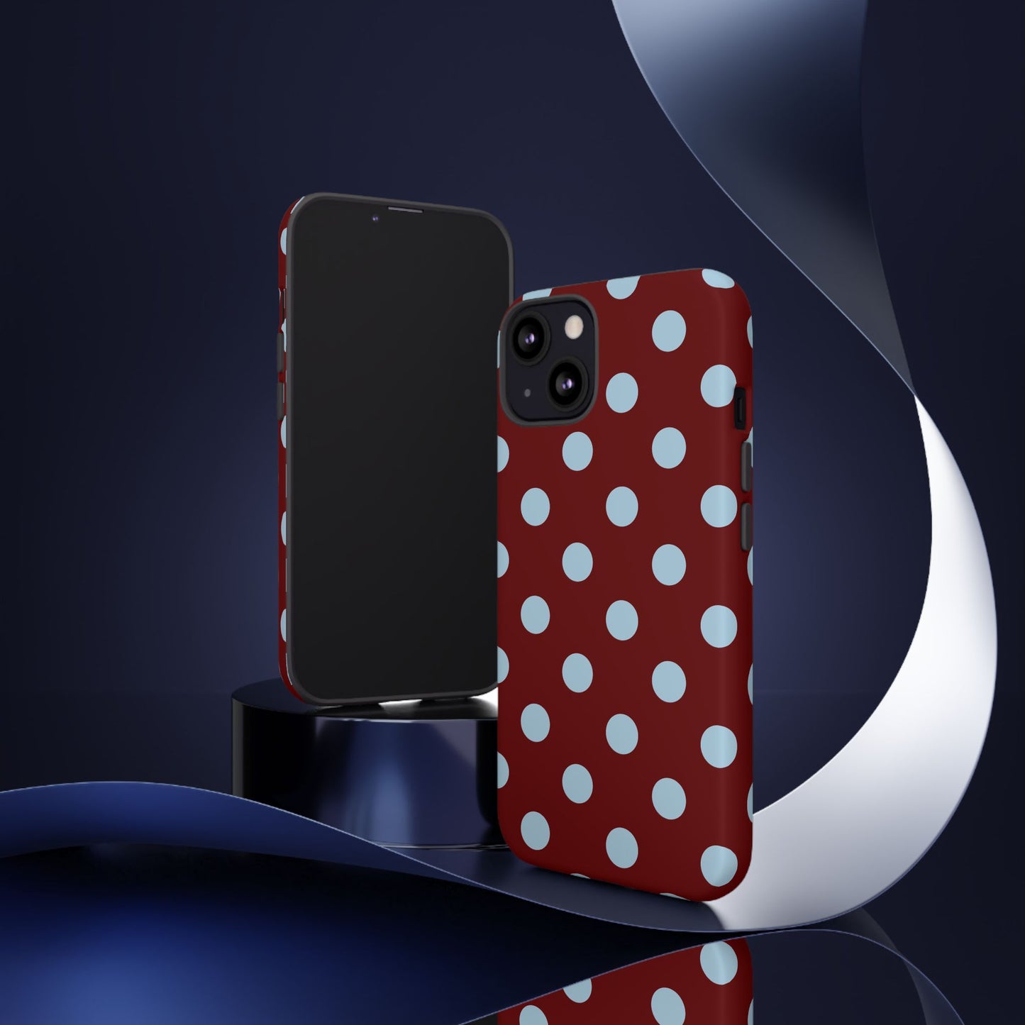 Red and Blue Polka dot