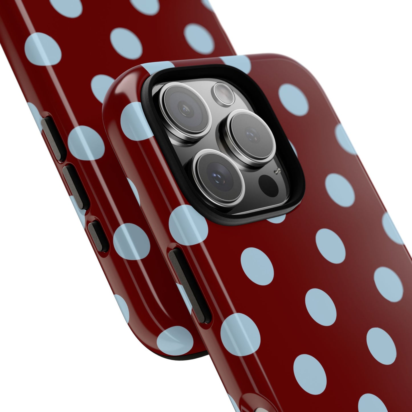 Red and Blue Polka dot