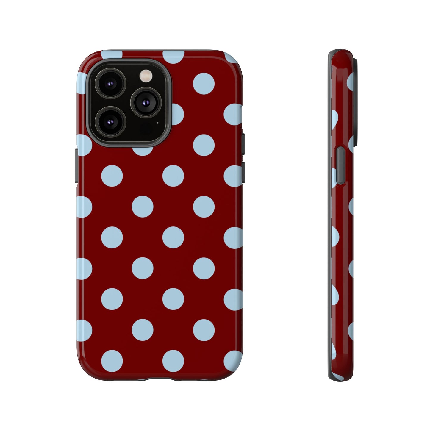 Red and Blue Polka dot