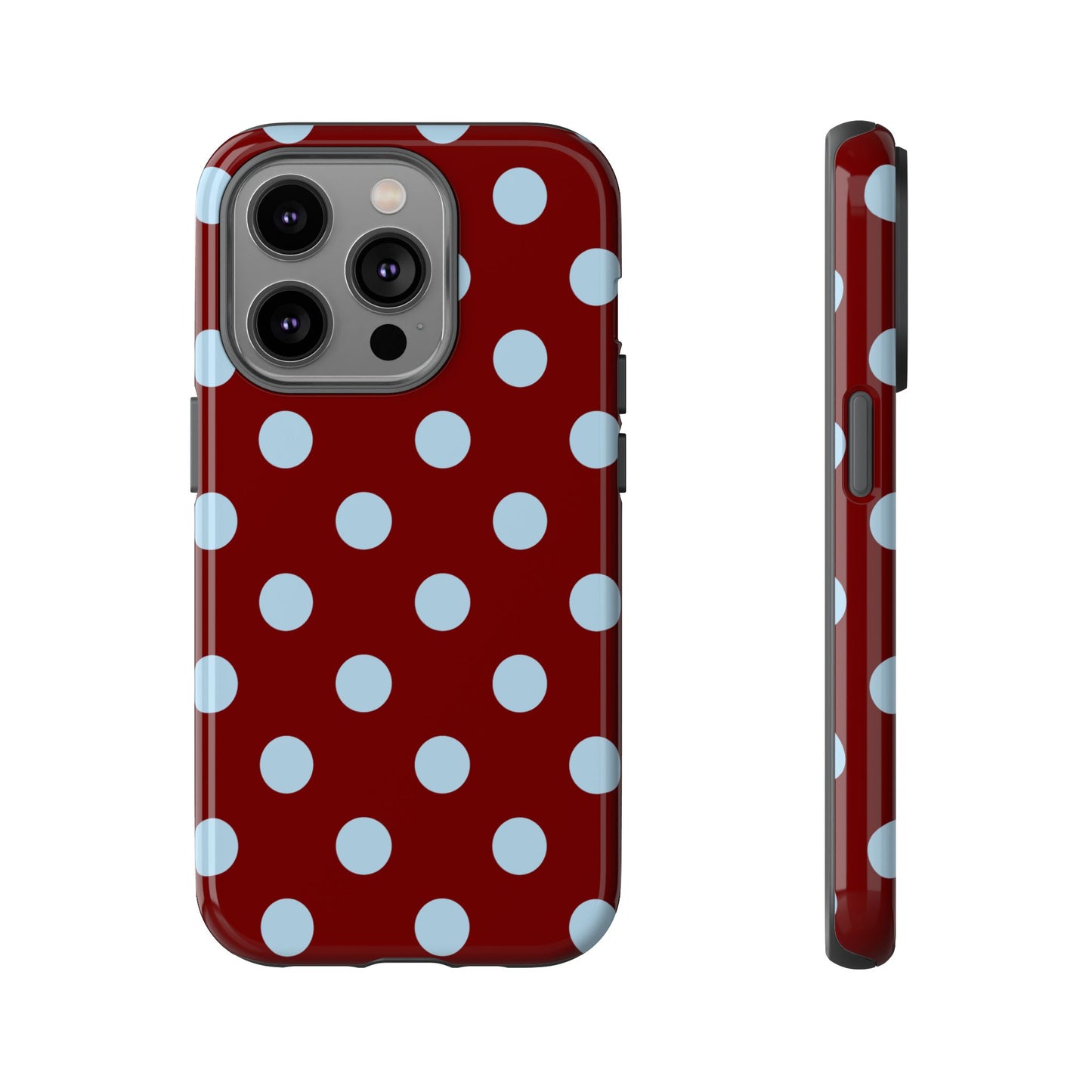 Red and Blue Polka dot