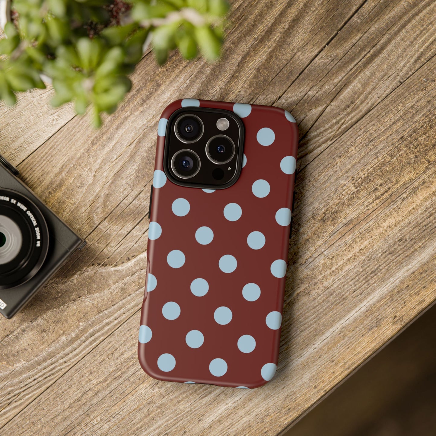 Red and Blue Polka dot