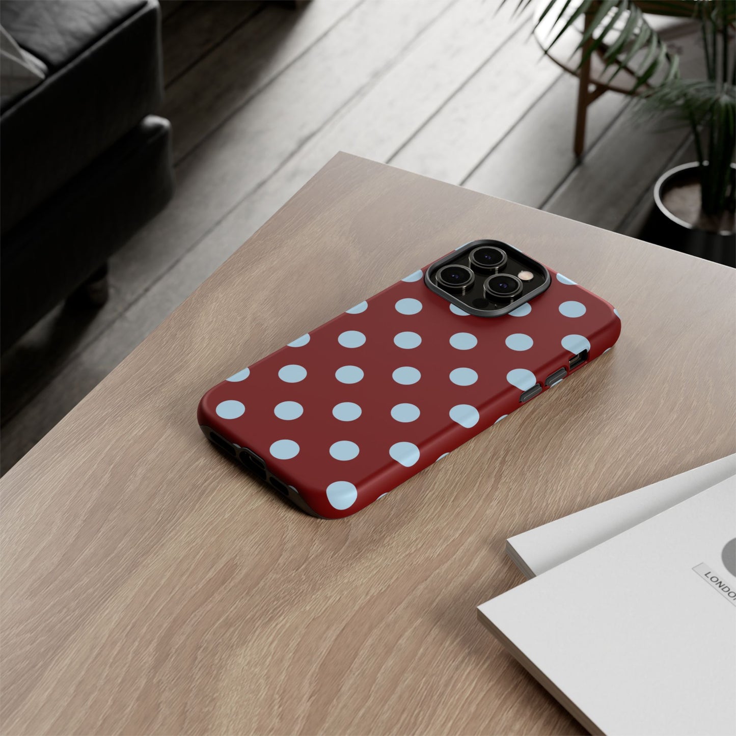 Red and Blue Polka dot